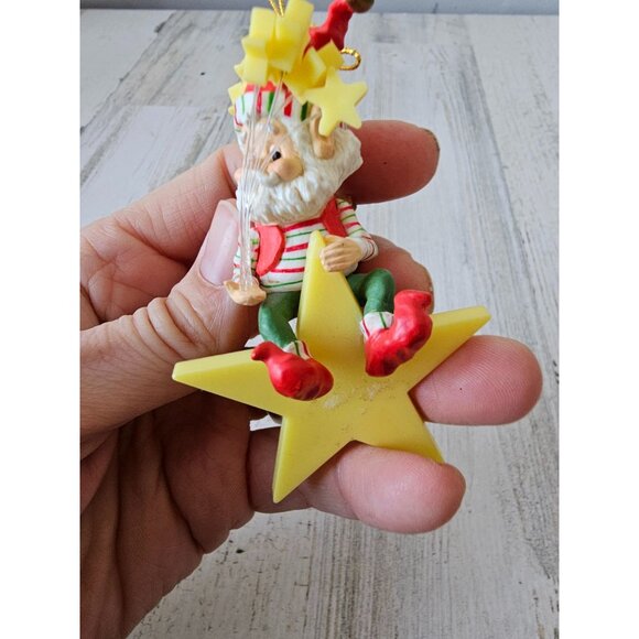 Enesco sparkles elf star ziminecki vintage North Pole village Xmas tree - Picture 6 of 8